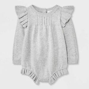 NWT Cat & Jack Knit Ruffle Romper